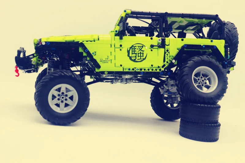 J902 technic серия Зеленый внедорожный Vehile модель строительные блоки Набор Классический MOC автомобиль-Стайлинг игрушки для детей