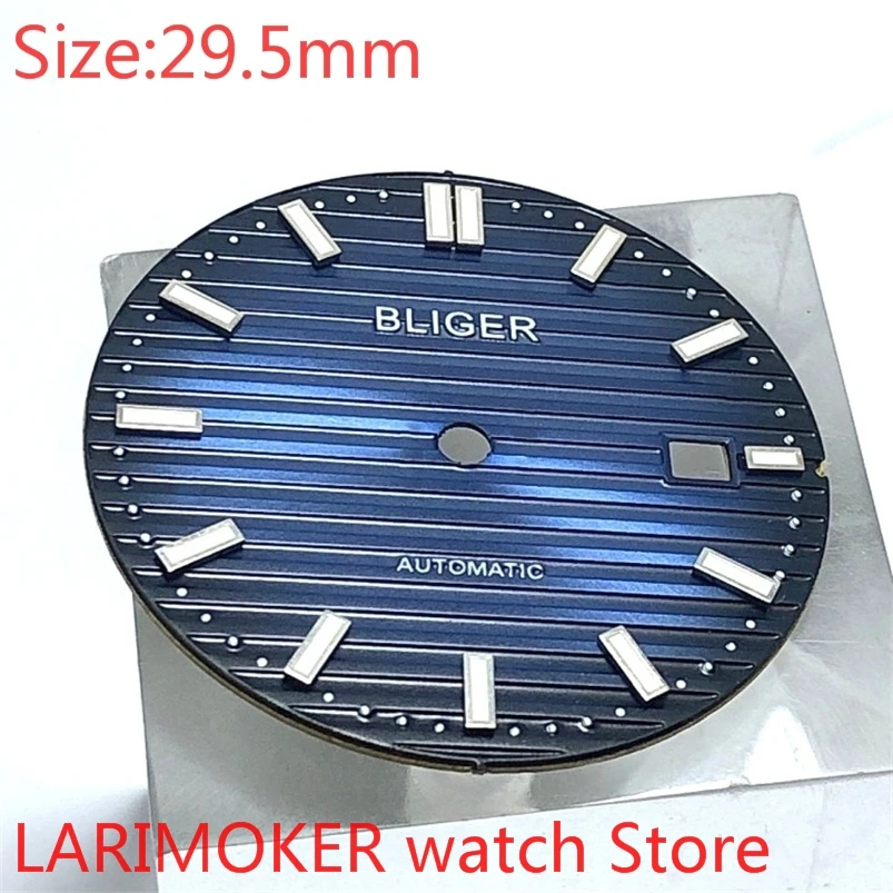 

Bliger Aseptic 29.5mm Date Kit ETA 2824/2836 Miyota 8215/8205/821A MH35 MH36 Movement Men's Watch Night Plate Parts blue