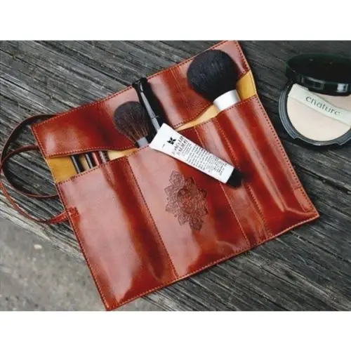 

1pc Luxury Pencil Case School Supplies Stationery Roll Leather High Quality Pen