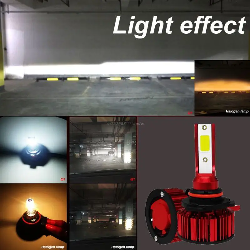 

2pcs HB3/9005/H10 Q1 LED Headlight Waterproof Car Near And Far Light Headlamp