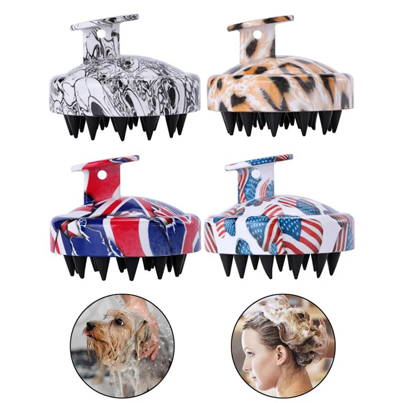 

Silicone Scalp Shampoo Massage Brush Washing Shower Hair Massager Clean Brush