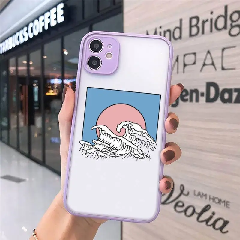 

The Great Wave off Kanagawa Phone Cases matte transparent For iphone 7 8 11 12 plus mini x xs xr pro max luxury shell cover