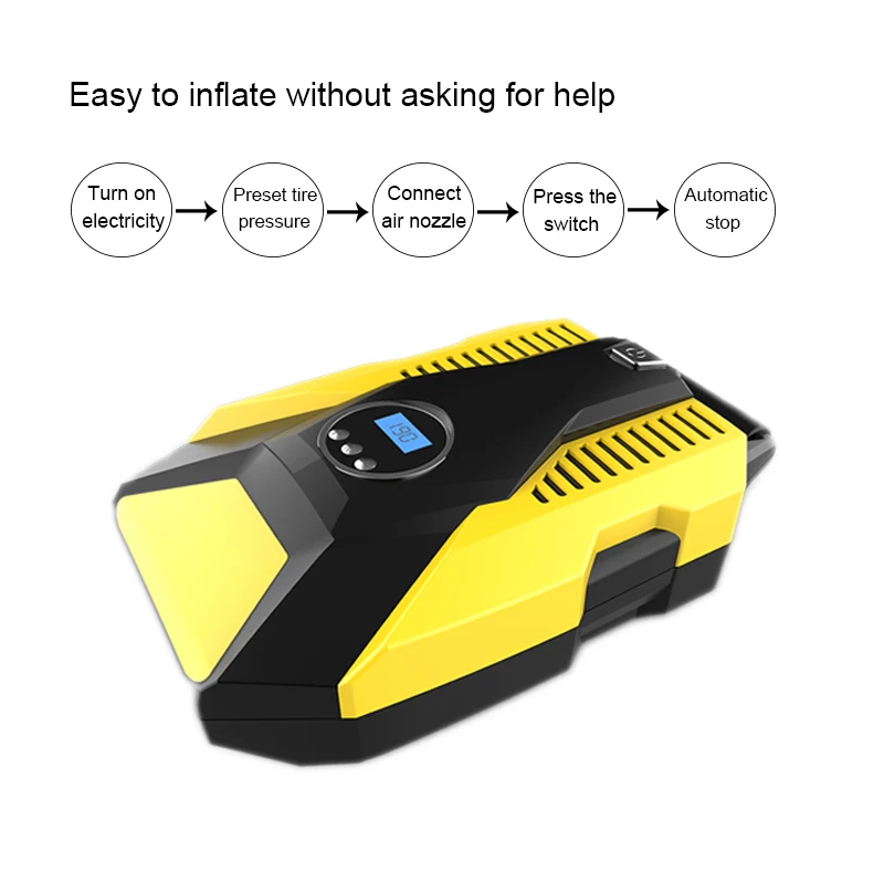 Kayme 150PSI надувной насос для автомобильных шин портативный автоматический