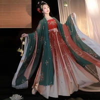 hasahou womens hanfu trailing dress female chinese traditional clothing stage outfit cosplay hanfu stage wear costume