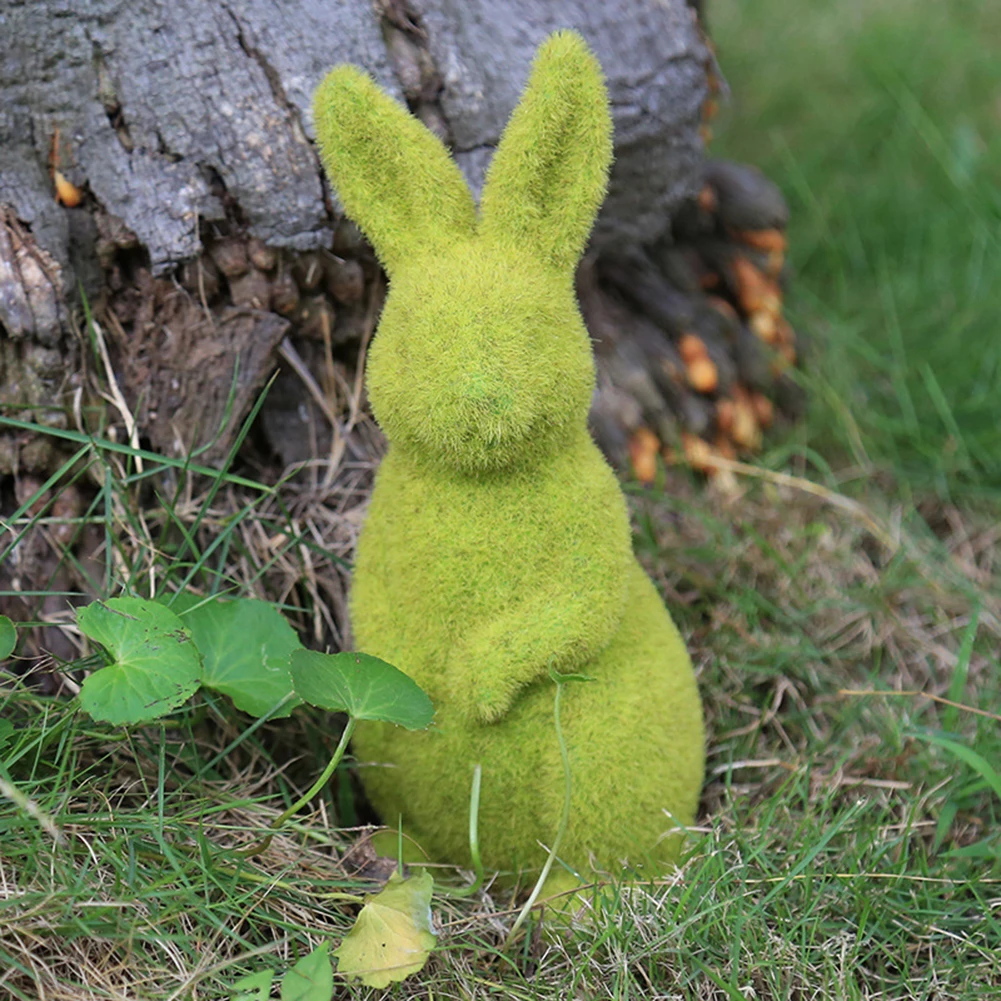 

Novelty Handmade Artificial Turf Grass Animal Easter Rabbit Home Office Ornament Room Office Decor Easter Bunny Handiwork Gift