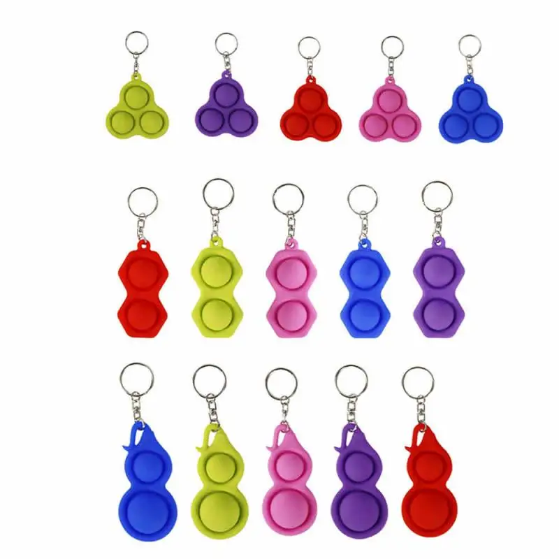 

POP IT Baby Fidget Toys Kids Bubble Music Fingertip Decompression Toys Children Adult Relieve Stress Multicolor Novelty Keychain