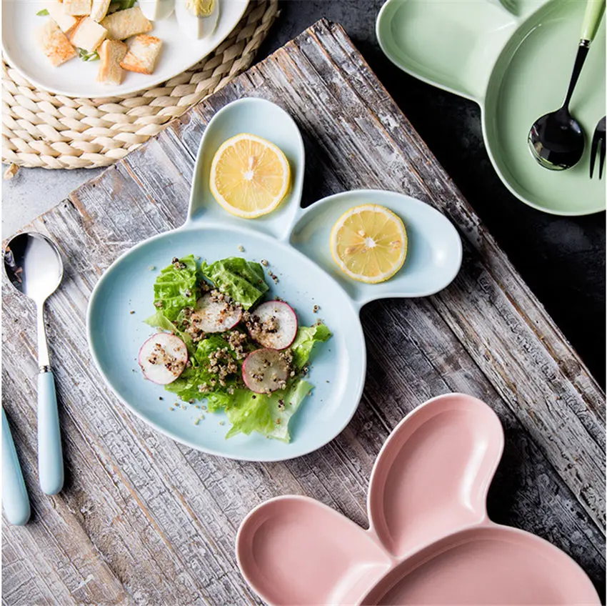 Милая миска из пшеницы в виде кролика детская посуда мультфильма пшеничной