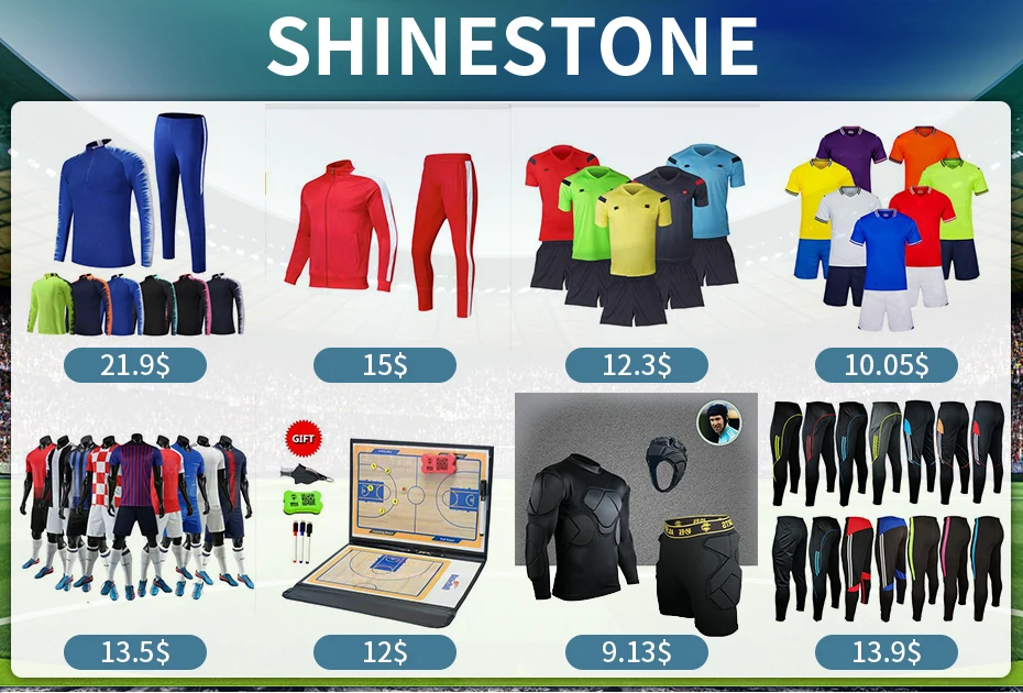 Shinestone, мужской футбольный костюм, индивидуальный спортивный костюм для взрослых, молодежный футбольный тренировочный костюм с длинным рукавом, набор Джерси, формы для бега