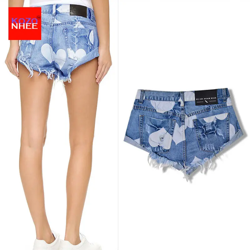 Европейский Стиль Звезды Печати Женщины Шорты Мода Изношенные Кисточкой