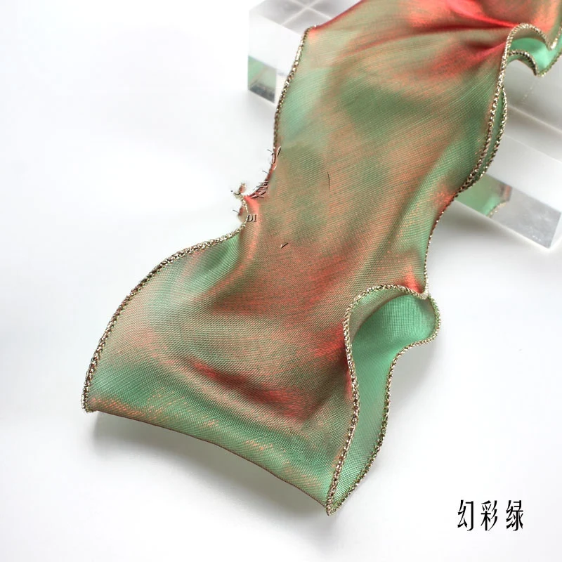 Новинка 10 метров двухцветная блестящая подарочная лента из органзы ручная