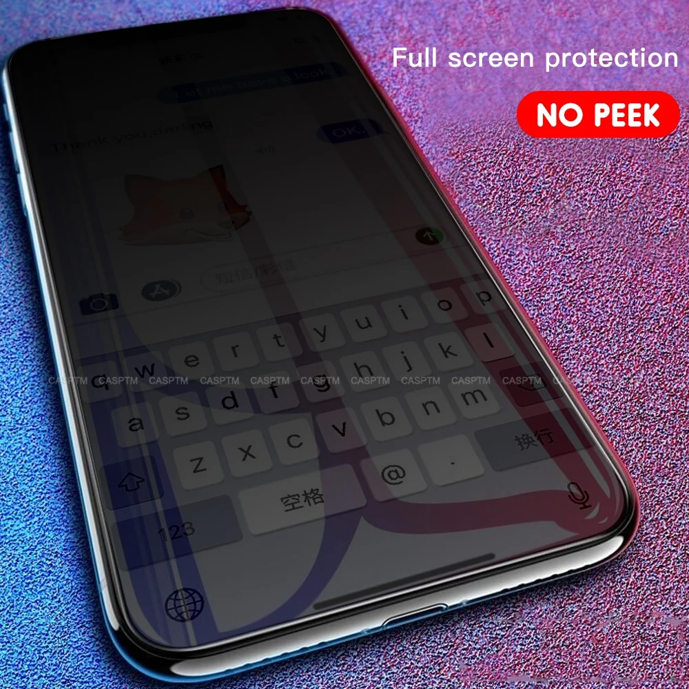 

3D Privacy Black Screen Protector For Apple iPhone X XS Max 6 6S 7 8 PLus 11 Pro Max 11Pro 7Plus 8Plus Anti Spy Tempered Glass