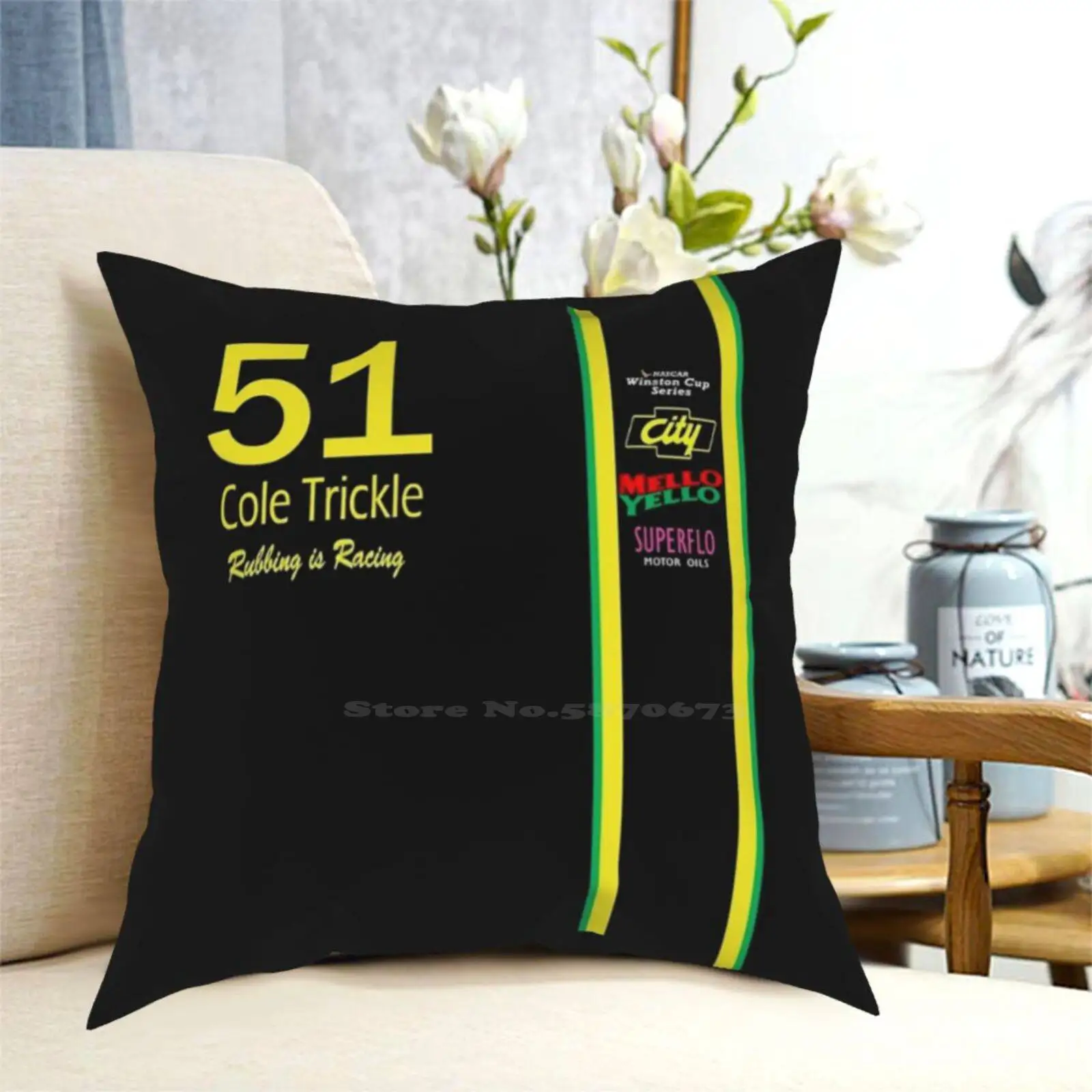 Коул дни капельки грома Rubbin Is Racin Home Диван автомобиль Талия бросать наволочку -