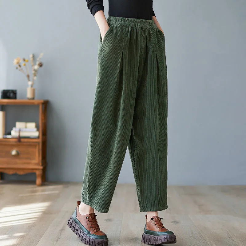 

New Corduroy Harlan Ankle-length Pants In Autumn Womens Fashion