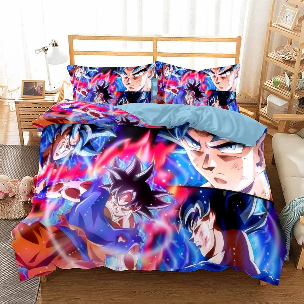 Color-14 Новые корейские носки из хлопка, хлопковые Dragon Ball Z Комплект постельного белья наволочка близнец полный queen King Размеры для мальчиков и девочек, Комплект постельного белья 2/3 шт. набор пододеяльников - Цвет: Color-14