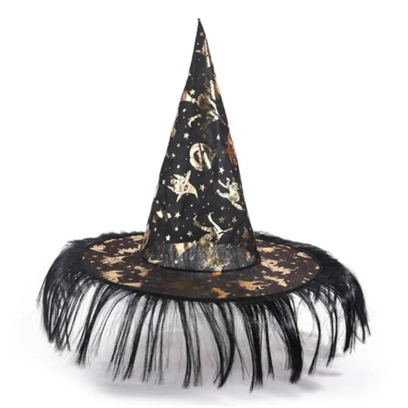 1 шт. шляпа ведьмы на Хэллоуин аксессуары для костюма Apex женская черная/оранжевая