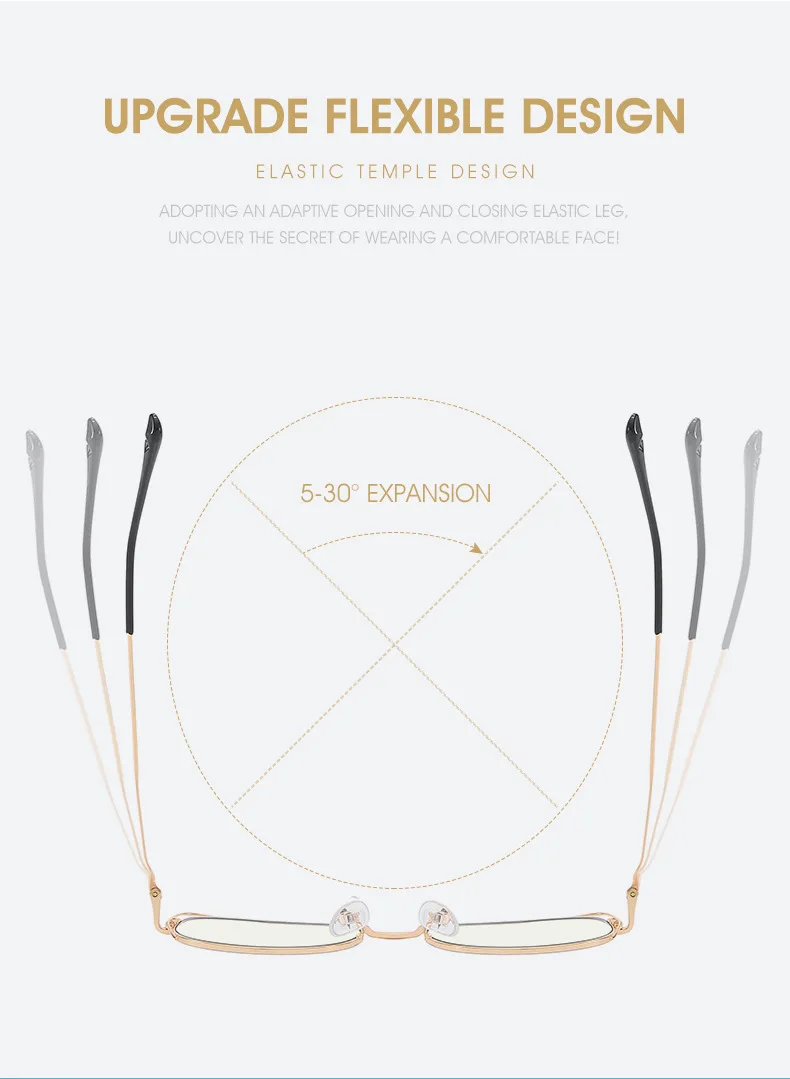 Computer Glasses Frame Eyewear Anti Blue Light Round Cat Eye Glasses Blue Light Glasses Women Anti Radiation Screen Eyeglasses