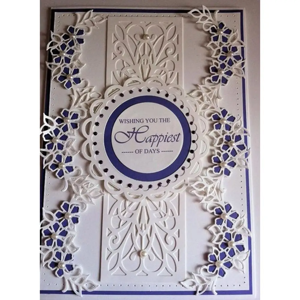 

4Pcs Lace Edge Circle Frame Metal Cutting Die Stencils for DIY Scrapbooking Album Decorative Embossing Hand-on Paper Cards 40FP