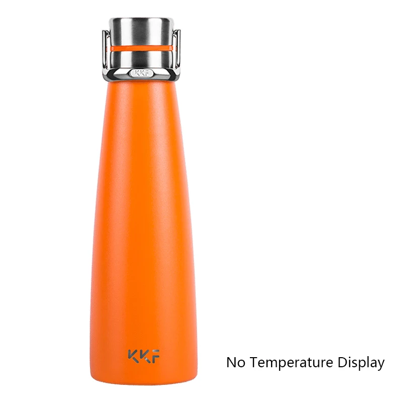 Basic Version Orange Новое обновление Xiaomi KKF умный термос дисплей температуры Вакуумная бутылка 24 h вакуумная фляга 475 мл туристическая кружка чашка из нержавеющей стали - Цвет: Basic Version Orange