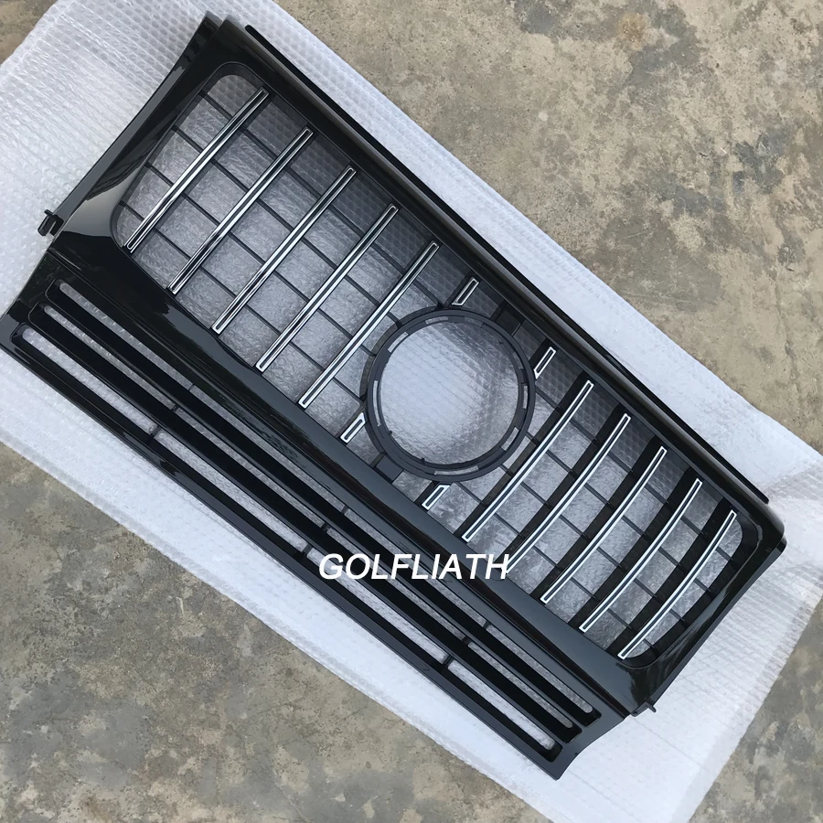Передняя решетка W463 ABS chrome GT R Style для Mercedes Benz G Class G300 G350 G500 G550 G63 G65 1990 2018|Гоночные