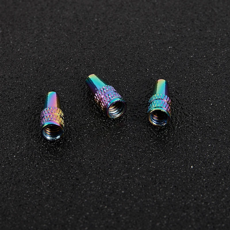 

2pcs Rainbow Color Bike Valve Cap MTB Wheel Rim Tyre Stem Air Valve Caps Bicycle Aluminium Pressure Valve Caps Dust Cover