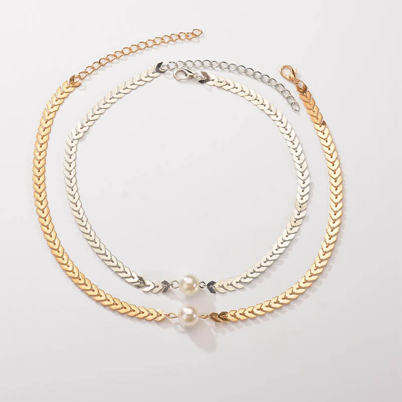 Женское Ожерелье в стиле ретро короткое ожерелье из сплава форме рыбьего чешуи