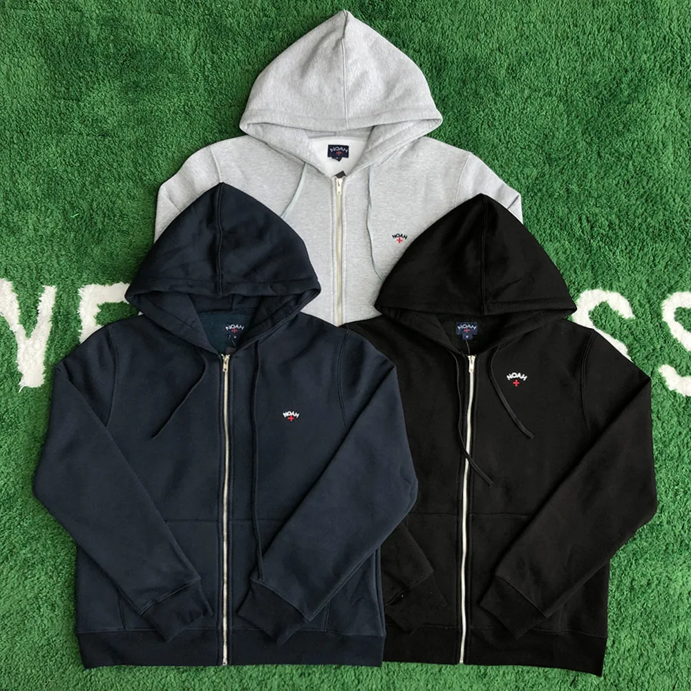 

2021S NOAH Logo Embroidery Design Oversized Hoodie Zipper Women's Hoodies Women's Sweatshirt Hooded Sweatshirts
