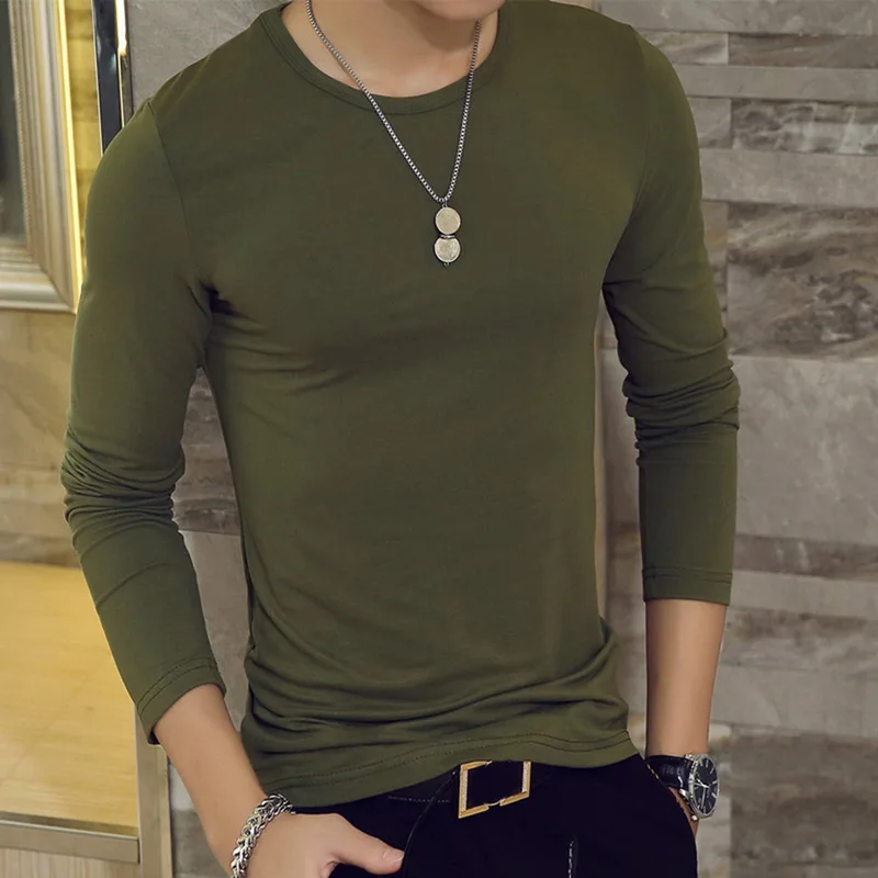 Мужская теплая термо-футболка CYSINCOST Повседневная футболка с длинным рукавом и