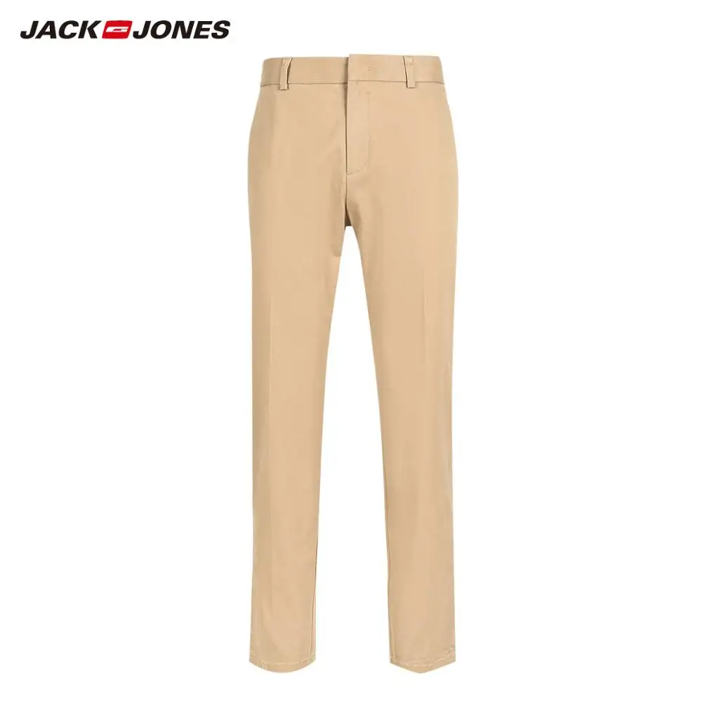 Мужские повседневные облегающие брюки JackJones из хлопка 218314579 | Мужская одежда