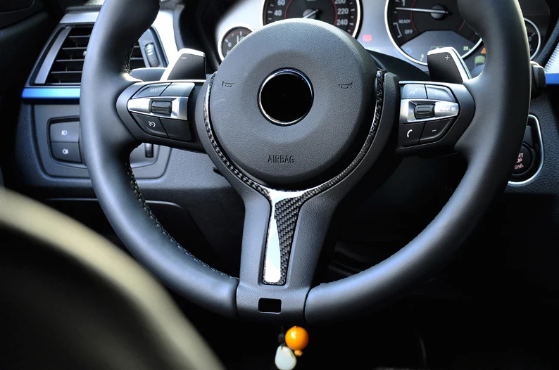 Для BMW F20 F22 F30 F31 F32 F33 F36 F10 F06 F12 F13 F15 F16 сменный стиль обшивка руля из углеродного