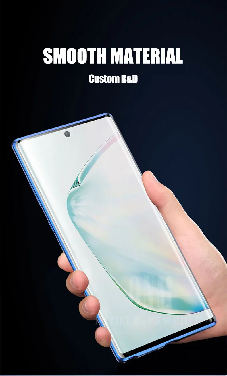Чехол для samsung Galaxy Note 10 360 ° полная защита Магнитный чехол s чехол для Galaxy Note 10 Plus 5G металлический двойной стеклянный чехол