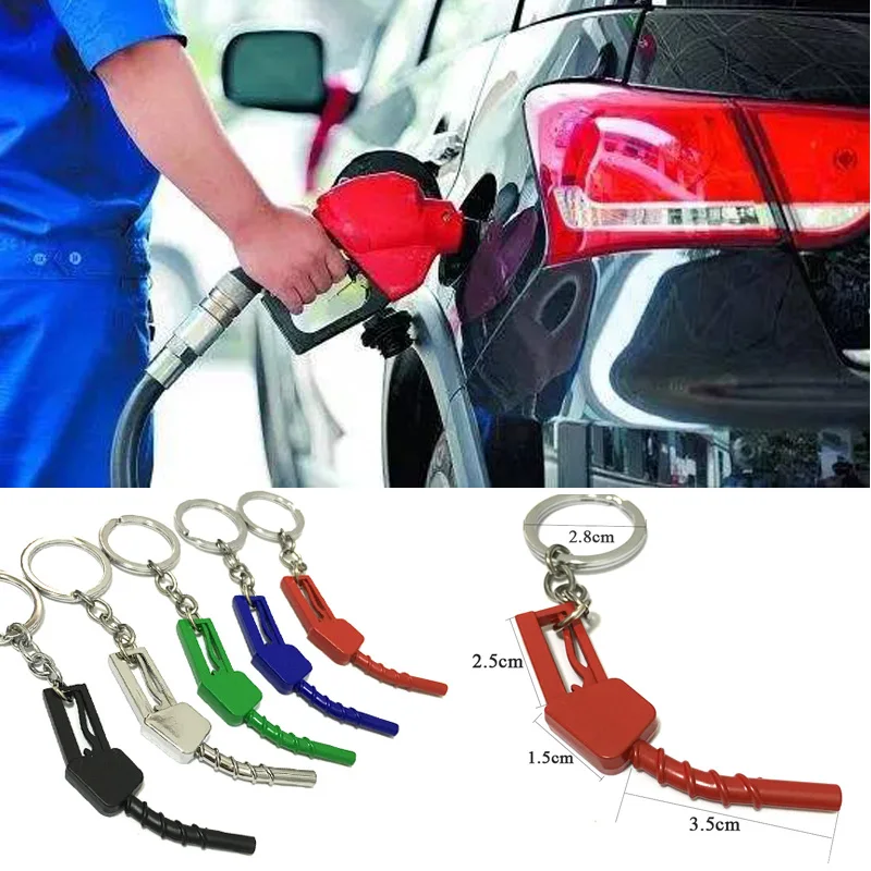 Модная металлическая цепочка для ключей Форсунка масляного пистолета цифровая