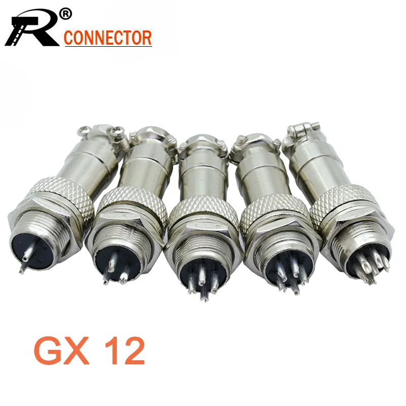 100 компл./лот GX12 2/3/4/5/6 штырьковый штырь для мужчин и женщин 12 мм L88 93 круговой
