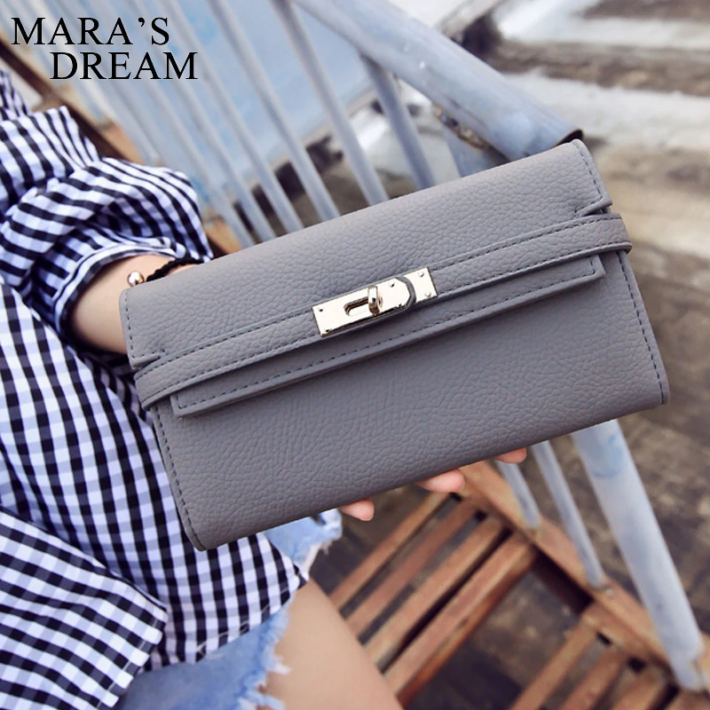 Mara's Dream Designer Wallets Women Wallet Fashion Money bag Cell Pocket ladies Luxury Long Purse Lock clutch Women Bag Purse