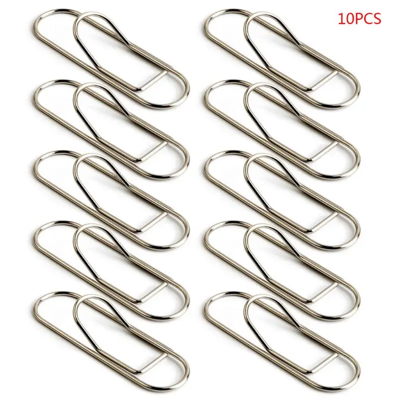 

10pcs Metal Pencil Pen Clips Paper Photo Notebook Journal Holder Office Supplies K3KE