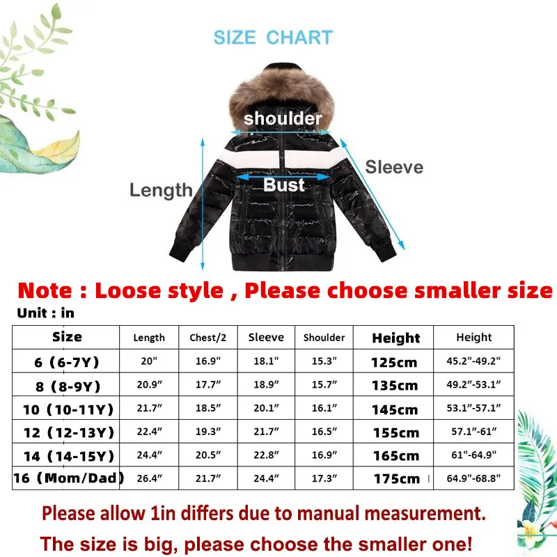 Orangemom Brand Teen Winter Coat White Duck down Children's Jacket For 8Y- adult  Boys girls clothes warm Down Parka Mom and Dad images - 6