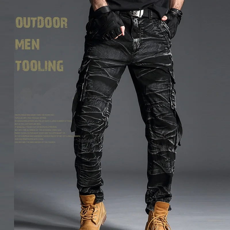 ICPANS тактические камуфляжные брюки карго мужские джинсовые военные Пейнтбольные