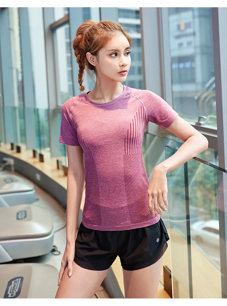 Women Sports Tshirt Tops jerseys Stretch Activewear Women's Gym Fitness Yoga T-Shirt Workout Outfit | Спорт и развлечения