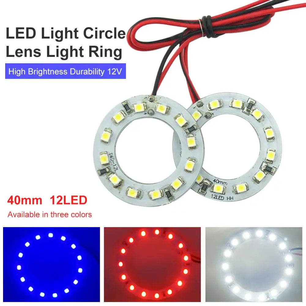 

2022 New LED Ring Light Circle 40mm LED Angel Eye Aperture Ambient Light White Red Blue High Brightness Low Voltage No Flicker