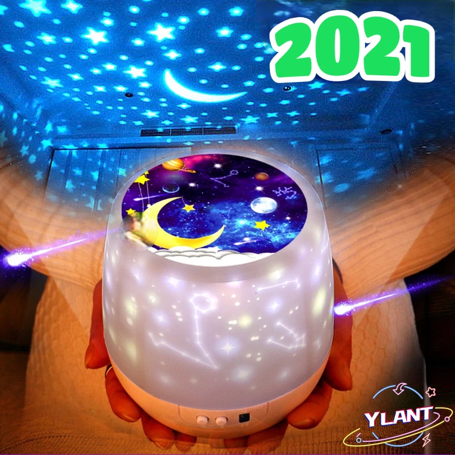 

YLANT Magical Starry Sky LED Projector Night Light Starry Moon Projector Night Lamp Colorful Rotary Lamp for Baby Children Gift