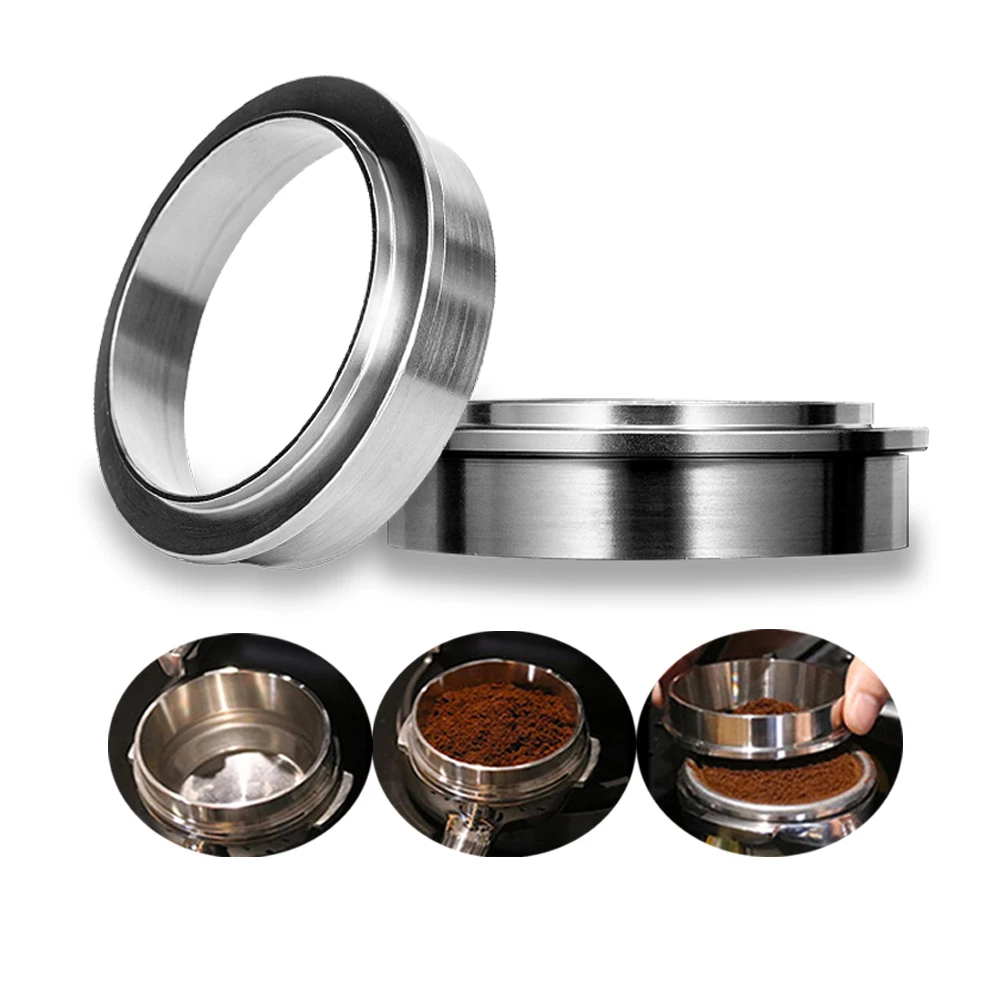 51/53/57.5/58/58.35mm Stainless Steel Intelligent Dosing Ring Brewing Bowl Coffee Powder For Espresso Barista Funnel Portafilter