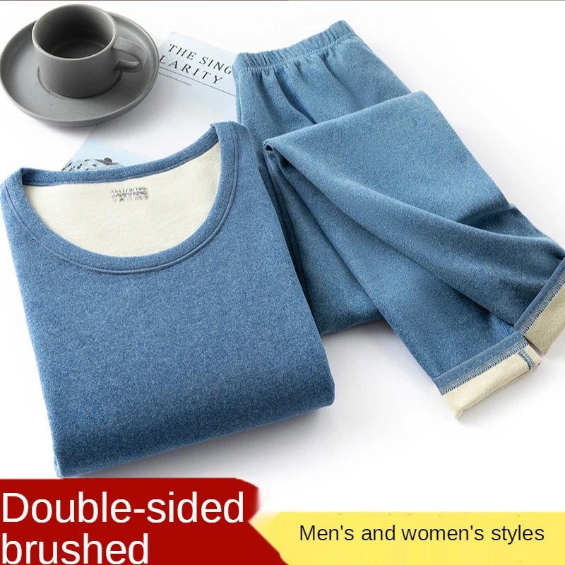 YILINHAN Winter Plus Velvet Thermal Underwear Men Warm Men Underwear Set Cationic Thermal Technology Second Skin Long Johns