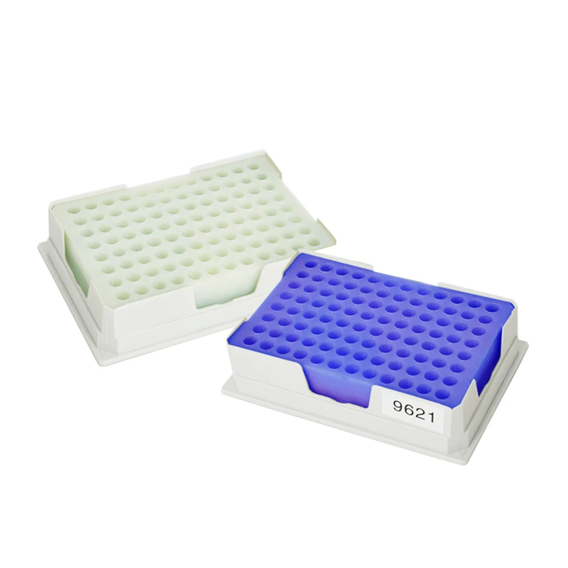 

PCR Cooler Tube Rack Cooling Racks 96 Well 24 Holes PCR Tube Centrifuge Tube Lab Supplies