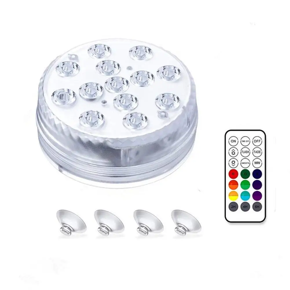 

LED Diving Light Control Underwater Light Easy Carrying Portable Remote Swimming Battery For Decor Parts Dimmable O6J8