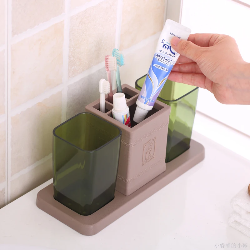 Многофункциональная зубная щетка держатель + 2 шт стакан Органайзер аксессуары