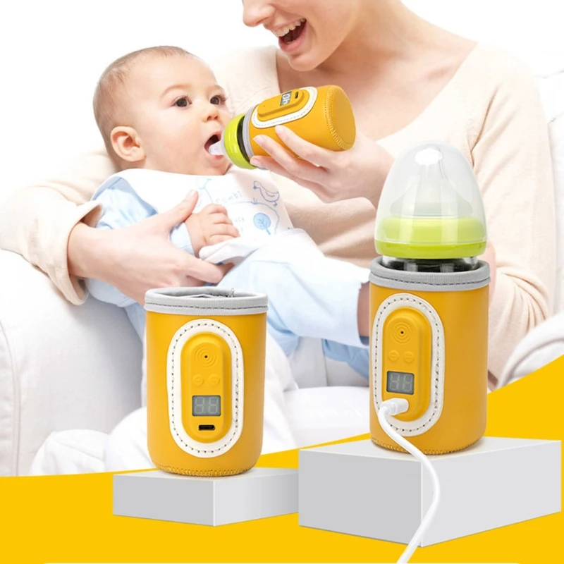 

USB Baby Bottle Warmer Portable Travel Milk Warmer Infant Feeding Bottle Heating Cover Insulation Thermostat Food Heater A2UB