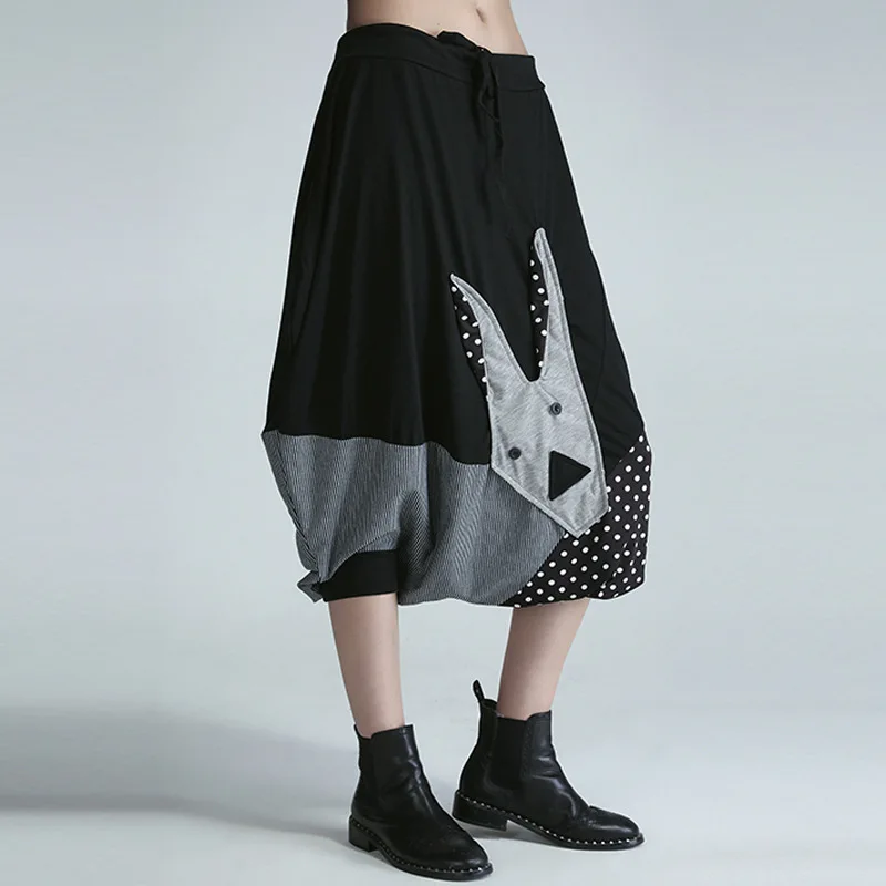 Женские негабаритные мешковатые штаны шаровары для бега с заниженным шаговым