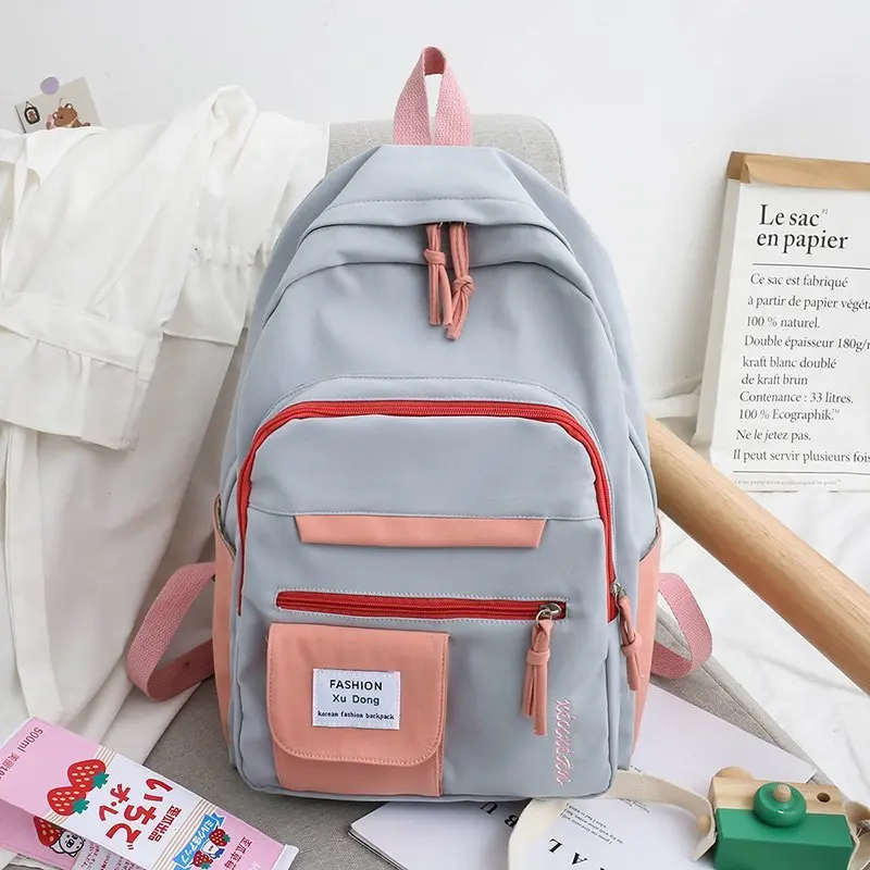 

Backpack Female Nylon Waterproof Casual Backpack Harajuku Campus High School Junior High School Student School Bag