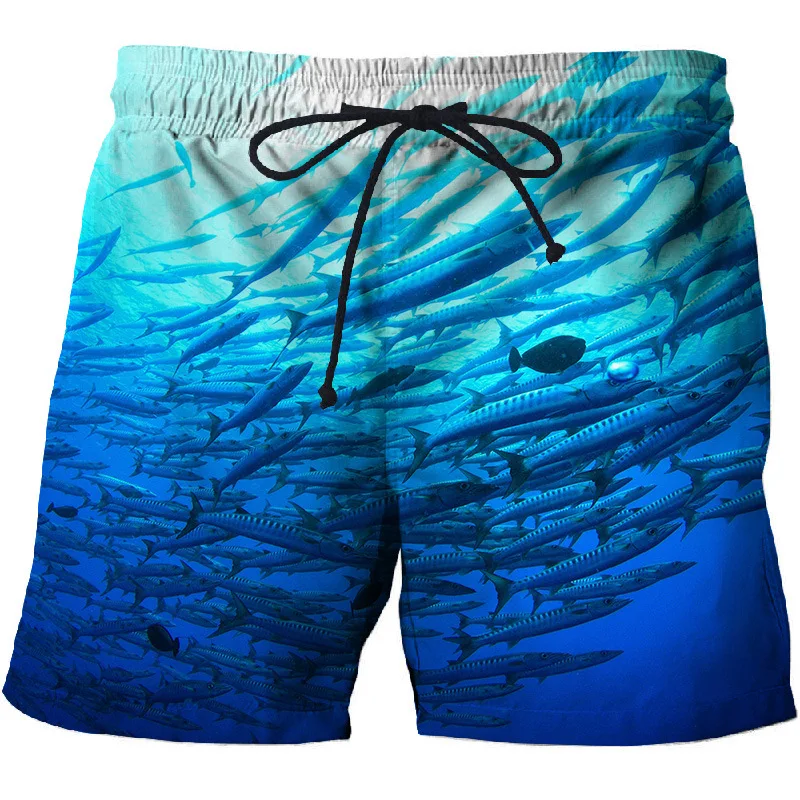 

Fun print summer men's beach shorts quick-drying sports shorts 3D tuna design surfing shorts sweat-proof cool men's shorts