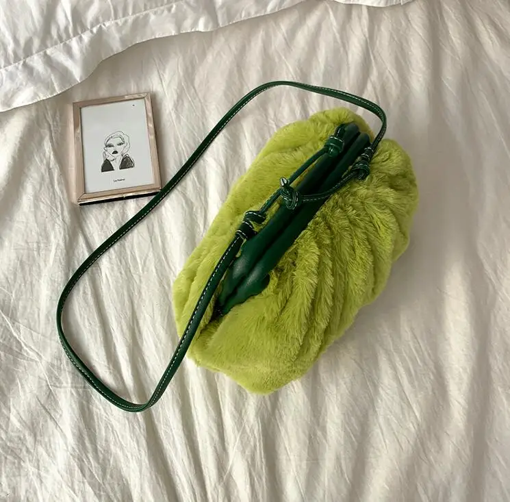 AIMIYOUNG женские сумки через плечо клатчи пельмени дизайнерские меховые для женщин