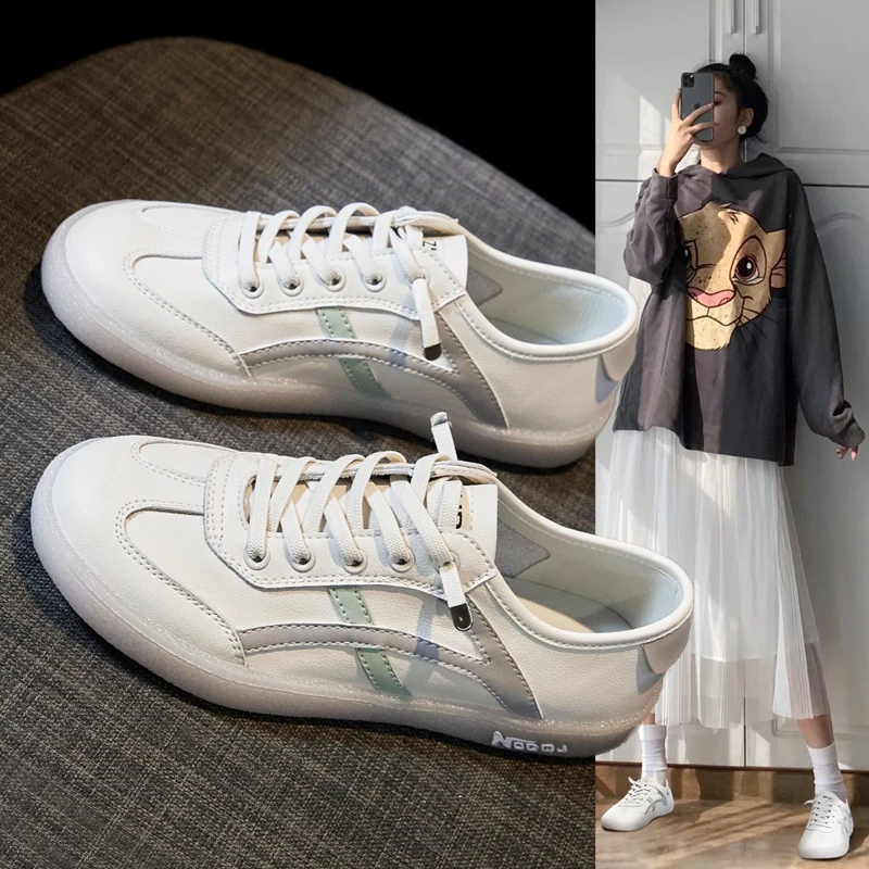 

Кроссовки женские из натуральной кожи, без шнуровки, повседневная легкая прогулочная обувь, дышащие, теннисные туфли, на шнуровке, белые, 2021